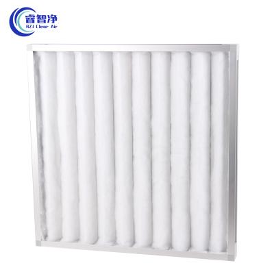 China In addition to formaldehyde aluminum box primary unit air conditioning filter frame air purifier primary effect galvanized folding plate filters for sale