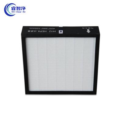 China In addition to formaldehyde factory direct sale fiberglass air filter high efficiency HEPA pleated filter with paper sight for sale