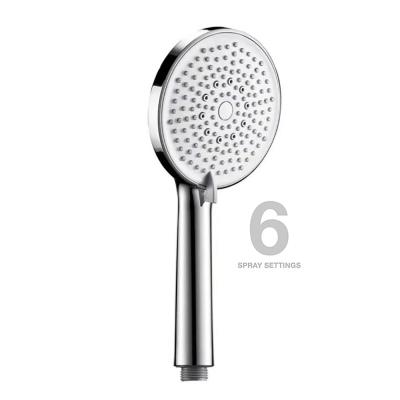 China Without Diverter Good Quality 6 Function Rainfall ABS Chromed Hand Shower Heads High Pressure Water Saving for sale