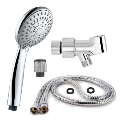 China Needle Free High Pressure Improved 5 Mode Handheld ABS Shower Kit China ABS With Waer Flow Rgulator for sale