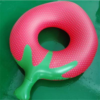 China China Supplier Factory Direct Update Version Women Strawberry Shape Inflatable Fruit Swimming Circle For Adult for sale