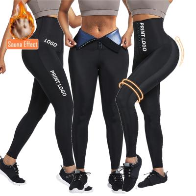 China S-5XL 2021New LOGO Women Waist Trainer High Waisted Leggings Viable Custom Yoga Pants Sauna Fat Burning Women Shapewear Slimming Body for sale