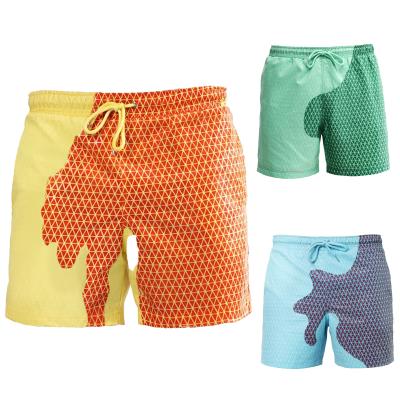 China Plus Size Custom Beach Shorts Solid Gingham Quick Dry Men Change Color Swim Trunks Men Short Board Swim Shorts Swim Abbreviations Men for sale