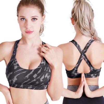 China Wholesale Antibacterial Sports Sexy Cross Bralette Women Activewear OEM Cross Back Bra for sale