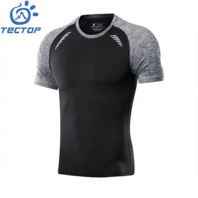 China Antibacterial Custom Dry Fit Mens Sportswear GymShort Athletic Top Sleeve T-Shirt for sale