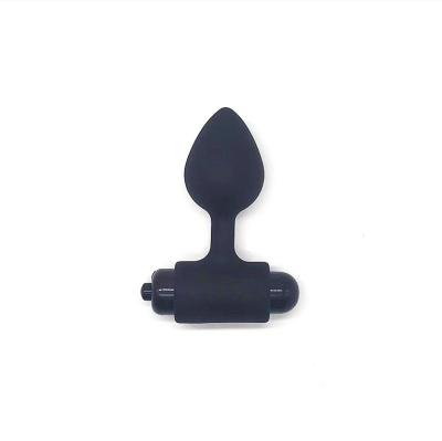 China Hot Selling Anal Butt Stimulation Amazon Silicone Prostate Massager Bullet Vibrating Plug For Men for sale