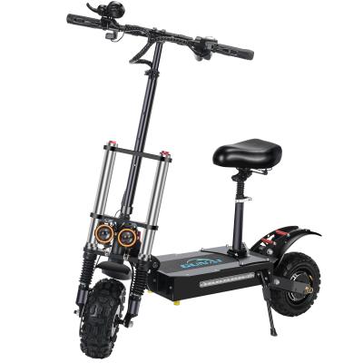 China EU Warehouse 5600w 60V 33Ah Battery 11inch 85km/h Unisex Double Suspension Electric Scooter With Seat for sale