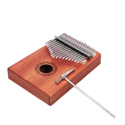 China Professional 17 Inch Wooden Piano Keys Supplier Kalimba Mahogany Comfortable Handle for sale