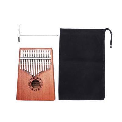 China Mini Kalimba Mineral Metal Piano 17 Key Thumb Piano Wood Tone Eco - Friendly for sale