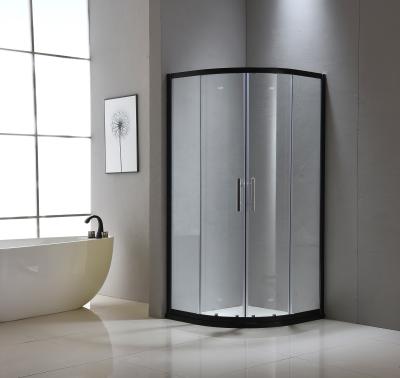 China Portable Area Shower Enclosure Shower Room Half Round Aluminum Sliding Shower Enclosure for sale