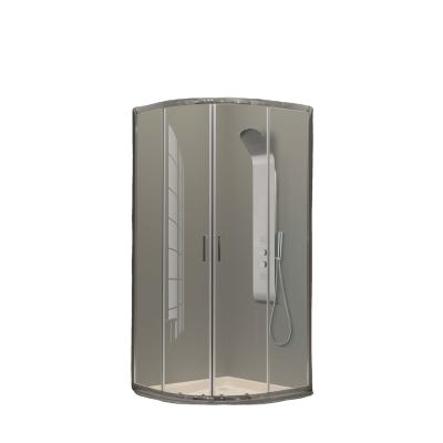 China Eco-friendly EBT Round Shape Aluminum Sliding Shower Door Arc Shower Enclosure for sale