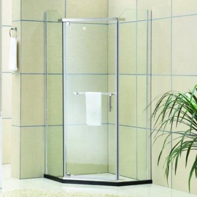 China Contemporary Best Price Diamond Type Frameless Aqua Tempered Single Glass Shower Enclosures for sale