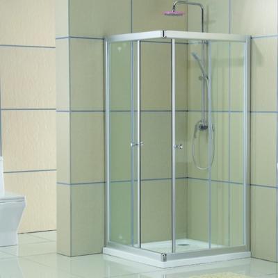 China High Quality Sliding Door Double Square Sliding Door Two Tempered Glass Portable Shower Room for sale