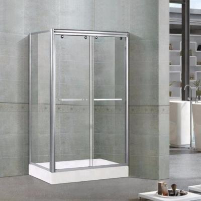 China With Frame New Design 10mm Glass Square Base White Shower Room for sale