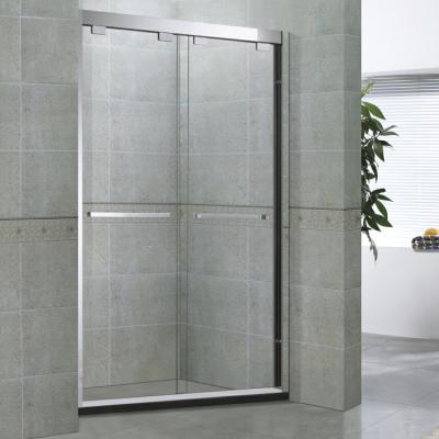 China Mirror Light Stainless Steel Frame Stainless Steel Shower Accessories Hardware Sliding Shower Door for sale