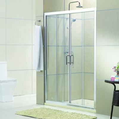 China Hot Selling 2 Movable Doors Aluminum Alloy Bathroom Aqua Glass Sliding Shower Door Shower Screen for sale