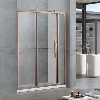 China With Rose Gold Frame In Line With Frame 1400*1900mm Shower Screen for sale