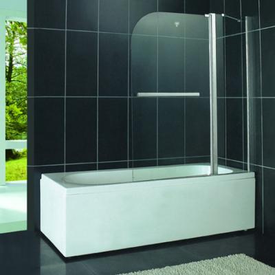 China Modern European Style Wholesale Tempered Glass Semi Frameless Tub Shower Screen for sale