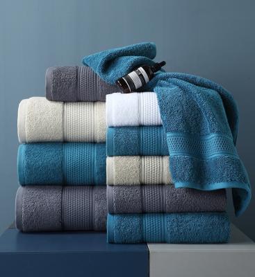 China QUICK DRY Highly Absorbent 100% Cotton Bath Towel Set For Bathroom for sale