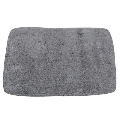 China Durable Luxury Bathroom Mat Anti-Slip 100% Cotton Gray Color Super Absorbency And Soft Floor Bath Cover for sale