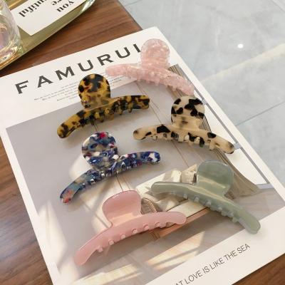 China 2020 New Fashion France Fashion Women's Retro Acrylic Leopard Acetic Acid Hair Claw High Quality Wholesale Hair Accessories for sale