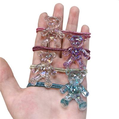 China Cute Korean fashion hair accessories Y2k transparent acrylic sequins back elastic band high elastic hair rope girl for sale