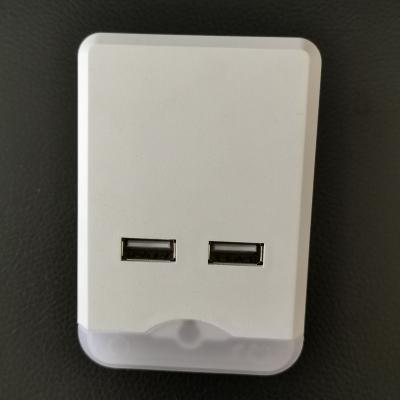 China Double USB Ports US Type Sleeping Night Light Charging With USB for sale