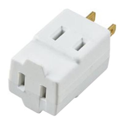 China Convenient US 2pin plug adapter to 3 outlet US 3 outlet adapter for sale