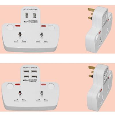 China Dual USB Charging Ports Adapter 2ways Multifunction With / Without USB For South Africa Market for sale