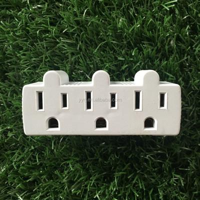 China Convenient US 3 Outlets Grounding Current Adapter Tap for sale