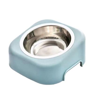 China Viable Custom Wholesale Feeder Bowl Custom Wholesale Pet Logo Pet Logo Dinner Stainless Steel Double Pet Bowl for sale