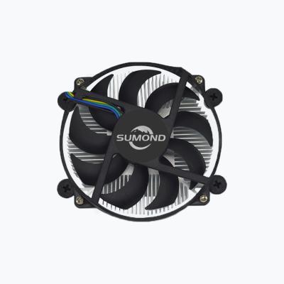 China Silent Aluminum CPU Cooler Fan Black Fan Lantern Air Cooler CPU Heatsink CPU Cooler for sale