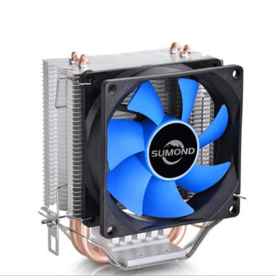 China Desktop CPU Fan Mute 1366 Dual CPU Heatsink 1155 CPU Cooler Heat Pipe Refrigerator CPU Cooler for sale