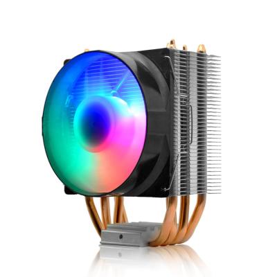 China 90mm CPU 4 Heatpipe RGB CPU Cooler For Intel LGA 115X 1366 2011 2066 Ryzen 5 3600X 3400G 2600X 1600 1500X for sale