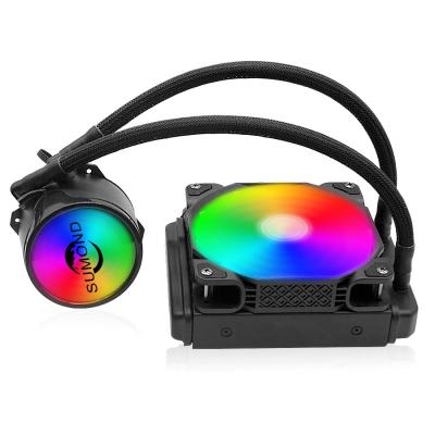 China CPU 120mm ARGB CPU Liquid Cooler For Intel LGA 2066 2011 115X AMD AM4 AM3+ AM3 FA2+ FM2 Processor for sale