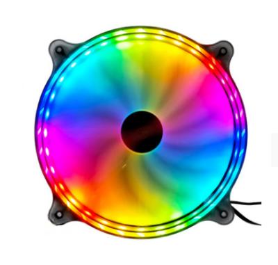 China 20cm RGB Spot Cpu Radiator CR200mm Chassis Fan Mute Flame LED Flame LED Computer Server Cooler Cooling Fan for sale