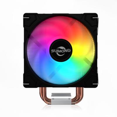 China CPU Cooler PC CPU Heatsink Fan Chassis 4 Heat Pipe Desk For AMD AM4 LED RGB Mute LGA1200 CPU Cooler 12 Generation for sale