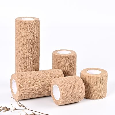 China 4 Inch Skin Color Nonwoven Soft Adherent Cohesive Bandage for sale