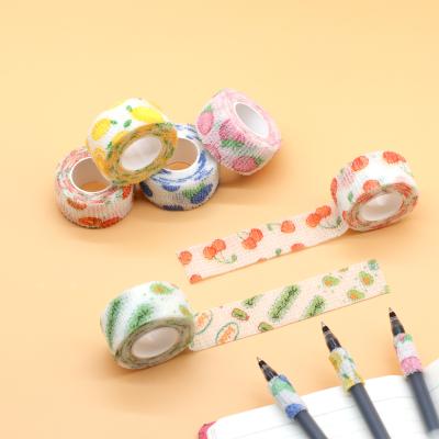 China New Style PP Fruit Printing High Elastic Cohesive Bandage Finger Tape for sale