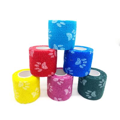 China Avoid Wounds 5cm*4.5m Colored Pets Bandage Vet Adhesive Bandage for sale