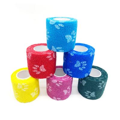 China Nonwoven Elastic Self Adhesive Cohesive Wrap Nonwoven Equine Vet Bandage Vet For Horse Race Protection. for sale