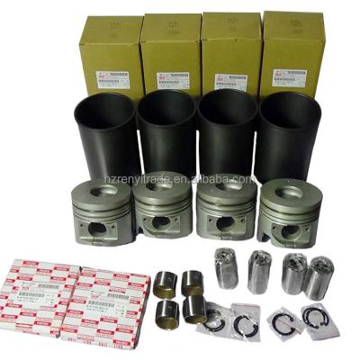 China npr auto truck engine part cylinder 4HG1 liner set with piston kit piston rings for sale