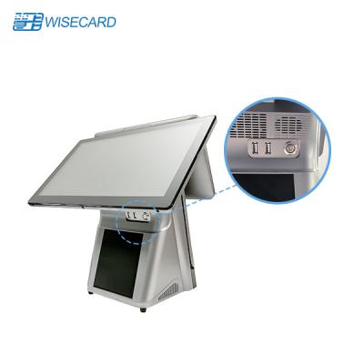 China Desktop Dual Screen POS Terminal Double Sided Display RK3399 Processor Wins / Android OS for sale