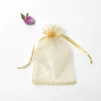 China Wholesale Custom Organza Drawstring Christmas Gift Sheer Candy Pouch Packaging Bags for sale