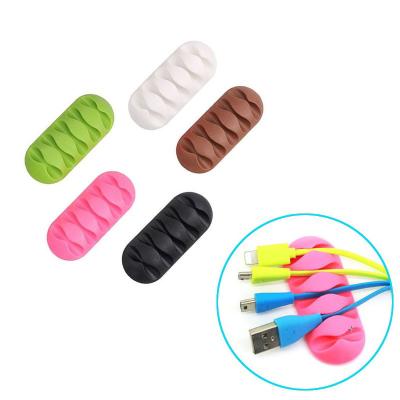 China Factory wholesale high quality flexible silicone cable winder usb cable organizer for sale