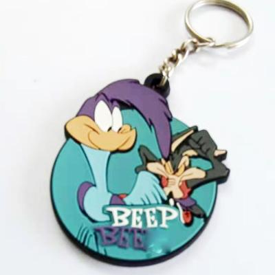 China Custom Key Chain 2D Or Factory Price 2d 3d Soft PVC Cartoon Figure With Letter for sale