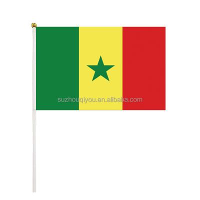 China Health care institute promotional Senegalese hand flag waving banner for 2022 world cup and other events for sale