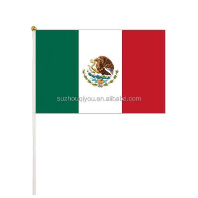 China Health Care Institutes High Quality Hand Flag Banner 2022 Mexico Hand Digital Printing Flag Logo Customization for sale