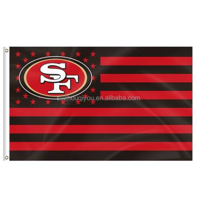 China Health Care Institutes Fast Delivery Banner Printing Polyester Bunting Custom Nfl Flag San Francisco 49ers Custom Flag for sale