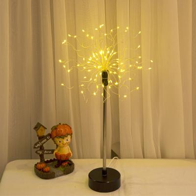 China Copper Wire Firework LED Fairy LED Copper Wire USB Battery Operated Starry String Stand Night Table Lights for Party Christmas Wedding for sale